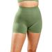 YDKZYMD Booty Shorts for Women Ribbed Solid Color Scrunch Butt Lifting Short Seamless Compression Biker Stretchy Sport Shorts High Waist Booty Yoga Running Leggings Green S