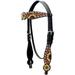 Western Horse Headstall Collar & Spur Strap Tack Set American Leather Floral Carving | Leather Headstall | Leather Collar | Leather Spur Straps | Tack Set For Horses