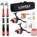 Lixada Pole Pack Combo Kit With Rods 2pcs Reels Reel Combo 2.1m Telescopic Rods 2pcs Reels Lures Kit With 2pcs Telescopic Rods 2pcs Pole Buzhi Rod And Rod And Reel