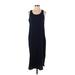 Cynthia Rowley TJX Casual Dress - Sheath: Blue Solid Dresses - Women's Size 4