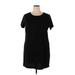 Old Navy Casual Dress - Shift Crew Neck Short sleeves: Black Solid Dresses - Women's Size 2X-Large