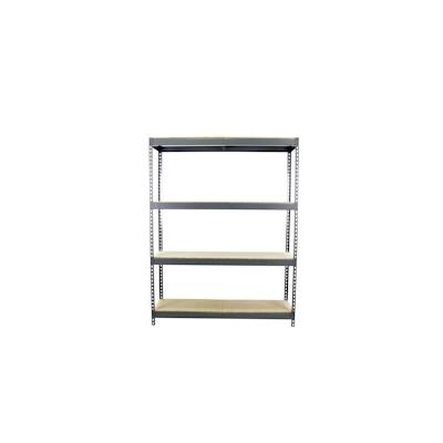 SimonRack Metallregal ohne Schrauben mit Simonforte 4 Regale 4 Regale. Grau/Holzfarbe 2000x1500x450 mm Image