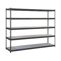 SimonRack Metallregal ohne Schrauben mit Simonforte -Metallschalen 5 Regale. Anthrazitfarbe/Galva 2000x1800x900 mm Image