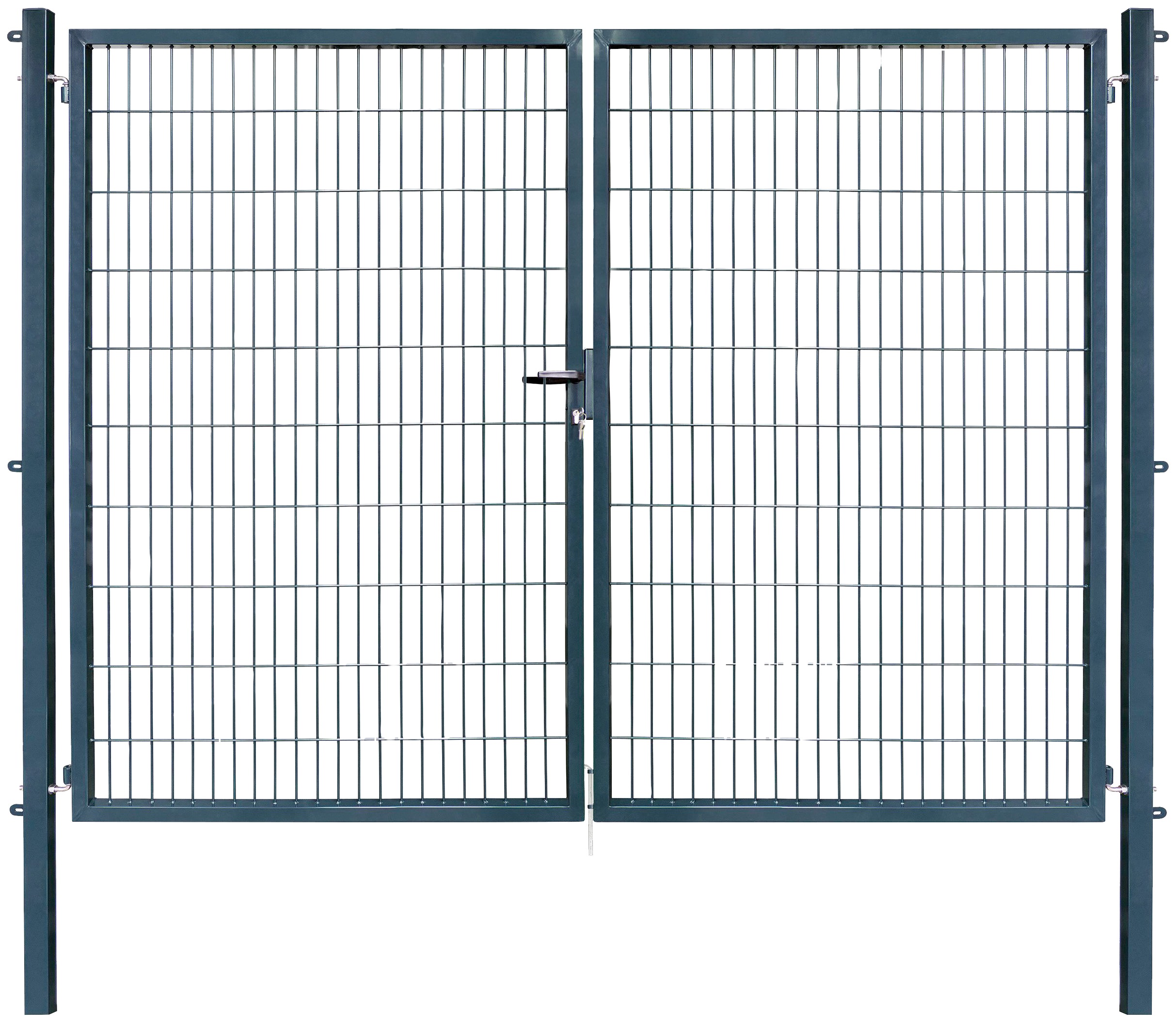 Zaundoppeltür ARVOTEC "ESSENTIAL", grau (anthrazit), B:300cm H:200cm, Metall, Tore, Breite: 300 cm, Höhe: 80 - 200 cm, zum Einbetonieren