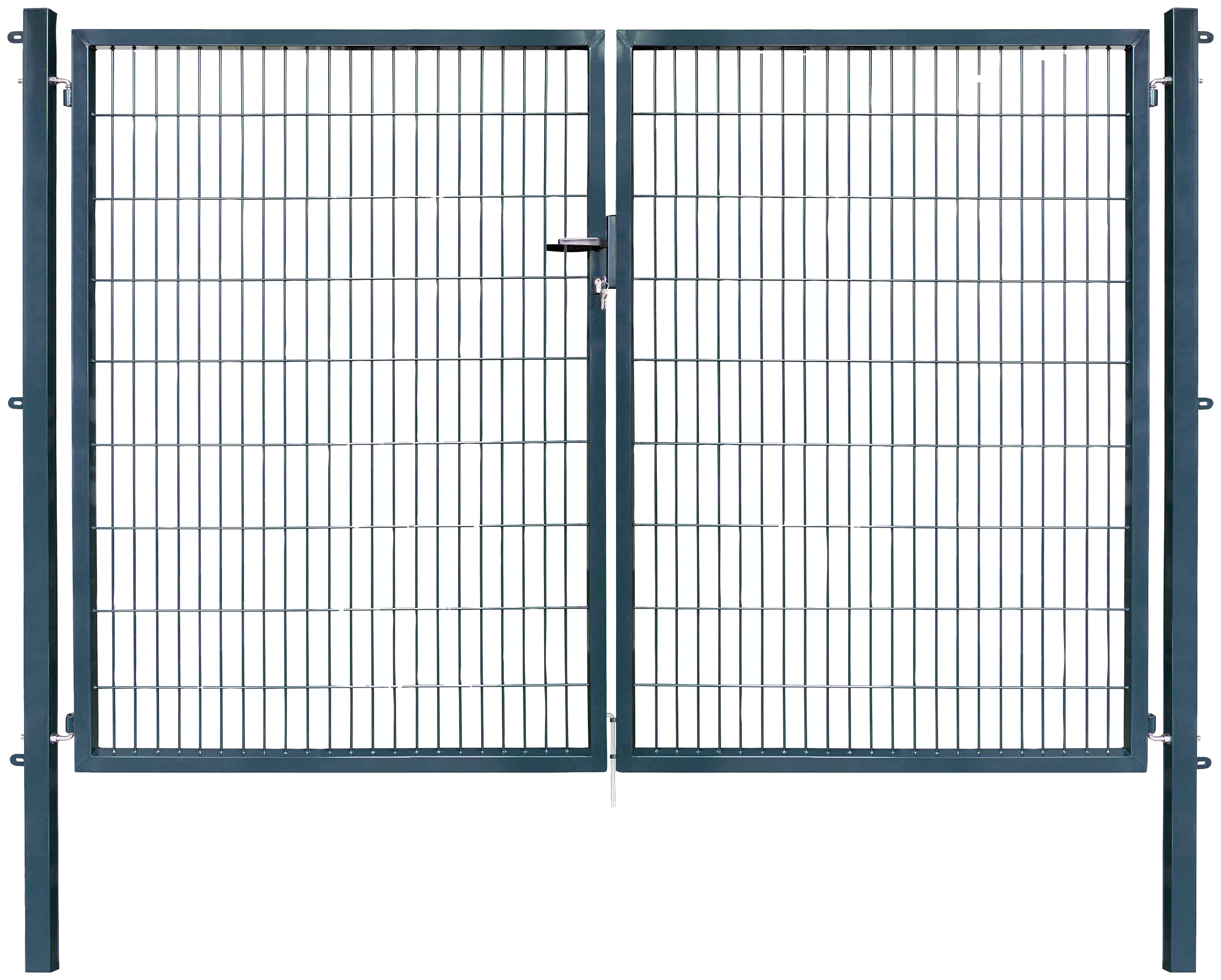 Zaundoppeltür ARVOTEC "ESSENTIAL", grau (anthrazit), B:300cm H:180cm, Metall, Tore, Breite: 300 cm, Höhe: 80 - 200 cm, zum Einbetonieren