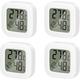 Jalleria - 4 Pack Thermometre Interieur Mini Thermomètre Hygrometre Haute Précision Température