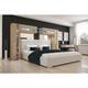 Azura Home Design - Tête de lit Armoire - pont de lit panama 14/M/S/3-1C chêne sonoma 290x184x35cm