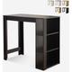 Ahd Amazing Home Design - Table haute moderne avec étagères pour bar et cuisine Charmes Couleur: