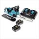 Makita DUC353Z+DC18RD+2xBL1850B Brushless Li-Ion Tronçonneuse sans Fil 2 x 18 V = 36 V + 2x