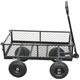 Les chariots de jardin Wagon Cart facilitent le transport du bois de chauffage (noir) Okwish Noir