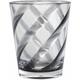 Kiom - Verre à eau en acrylique 9 x 11 cm Spirale Black Transparent 11128
