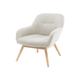 Moloo - MALMO-Fauteuil lounge en tissu Coloris Lin et bois naturel - Beige