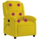 Vidaxl - Fauteuil de massage inclinable jaune velours