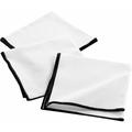 1001kdo - 3 Serviettes de table coton recycle 40 x 40 cm Mistralines blanc
