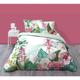 Housse de couette 220x240 cm - Fleurs vertes, roses et blanches Multicolore - Multicolore