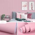 Memkey - Papier Peint Adhésif Rose pour Chambre Fille Enfant Papier Peint Autocollant Mural Vinyle