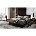 Azura Home Design - lit unal lave mat et chêne clair + tiroir de rangement 160 x 200 cm
