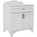 Cotecosy - Commode 2 portes et 1 tiroir Endersa Blanc - Blanc