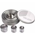 12PCS Emporte Piece Rond Cercle Patisserie Emporte pièces Cuisine pour Biscuits Pâtes à Sucre