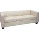 Jamais utilisé] Canapé / sofa Lille, 3 places, 191x75x70cm simili-cuir, crème - beige