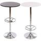 Table de bar / table haute Bari, ronde, avec repose-pied, 109x60x60cm, noir