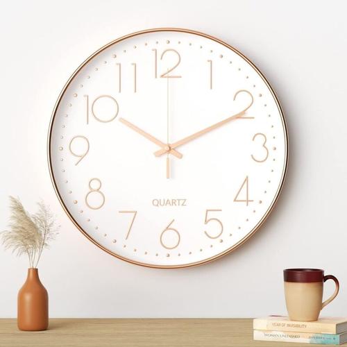 Horloge Murale, 30CM (12 Pouces) Moderne Horloge Murale silencieuse, Mouvement à Quartz Silencieux