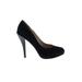 Jean-Michel Cazabat Heels: Slip-on Stiletto Minimalist Black Shoes - Women's Size 37 - Round Toe