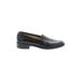 Enzo Angiolini Flats: Loafers Chunky Heel Work Black Print Shoes - Women's Size 6 1/2 - Almond Toe