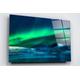 Aurora Borealis Acrylic Glass Wall Art, High Gloss Northern Lights Home Decor Nature Wall Art, Ready To Hang Landscape Print On Glass.