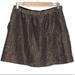 Madewell Skirts | Madewell Broadway & Broome Black Gold Metallic Mini Skirt Pockets Size Medium | Color: Black/Gold | Size: M