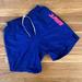 Nike Shorts | Nike 80s Vintage Spellout 5.5” Blue Nylon Padded Made In Usa Shorts Womens Small | Color: Blue/Pink | Size: S