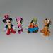 Disney Toys | 4 Disney Figures Mickey Mouse Minnie Goofy Pluto Cake Topper Toy Lot | Color: Red/Yellow | Size: Osb