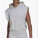Adidas Tops | Adidas Women's Studio Lounge Summer Sleeveless Hoodie Light Grey Small New | Color: Gray | Size: S