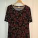 Lularoe Dresses | Euc - Lularoe Julia Dress - Size Xl | Color: Black/Red | Size: Xl