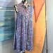 Anthropologie Dresses | Anthro’s Beachlunchlounge, Awesome Floral Button-Front Easy Wear Dress, Xs | Color: Blue/Red | Size: Xs