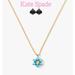 Kate Spade Jewelry | Kate Spade Myosotis Flower Mini Pendant Nwt | Color: Blue/Gold | Size: Os