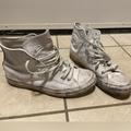 Converse Shoes | Converse Chuck Taylor All Star High Top Shoes, White Monochrome, Leather | Color: White | Size: 8