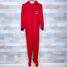 Disney Intimates & Sleepwear | Disney Mickey Ears Hooded Fleece Footie Union Suit Pajamas Red Womens Large 12 | Color: Red | Size: L