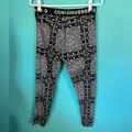 Converse Pants & Jumpsuits | Converse Paisley Pattern Leggings With Converse Lettering On Waistband | Color: Black/White | Size: Xl