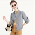 J. Crew Jackets & Coats | J. Crew Gingham Bomber Jacket | Color: Black/White | Size: S