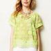 Anthropologie Tops | Anthro X Meadow Rue Neon Embroidered Sheer Top | Color: Yellow | Size: S