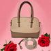 Kate Spade Bags | Kate Spade Leather Satchel Handbag Crossbody Beige Camel Creme | Color: Brown/Cream | Size: Os