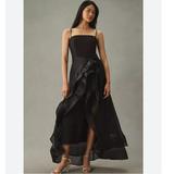 Anthropologie Dresses | Hutch Strappy Cascading Ruffle Maxi Dress | Color: Black | Size: L