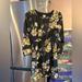 J. Crew Dresses | J.Crew Factory Floral Long Sleeve Lined Dress. Size 00 | Color: Black/Green | Size: 00