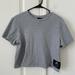 Adidas Tops | Adidas Grey With Black Patch Cropped T Shirt Size Small | Color: Black/Gray | Size: S