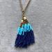 J. Crew Jewelry | J Crew Long Blue And Gold Tassel Necklace | Color: Blue/Gold | Size: Os