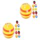 ibasenice 20 Pcs Simulation Egg Teaching Aids Toys Kids Toy Eggs Shaker Toy Percussion Eggs Percussion Toy Egg Shaker Eggs Egg Percussion Instruments Wooden Music Baby Mara