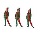 TENDYCOCO 3pcs Elf Outfit for Kid Elf Cosplay Suit Xmas Fancy Dress Clothing Elf Pajamas Toddler Children Santa Claus Cosplay Elf Boot Kids Costumes Roleplay Costume Christmas Elf Children's