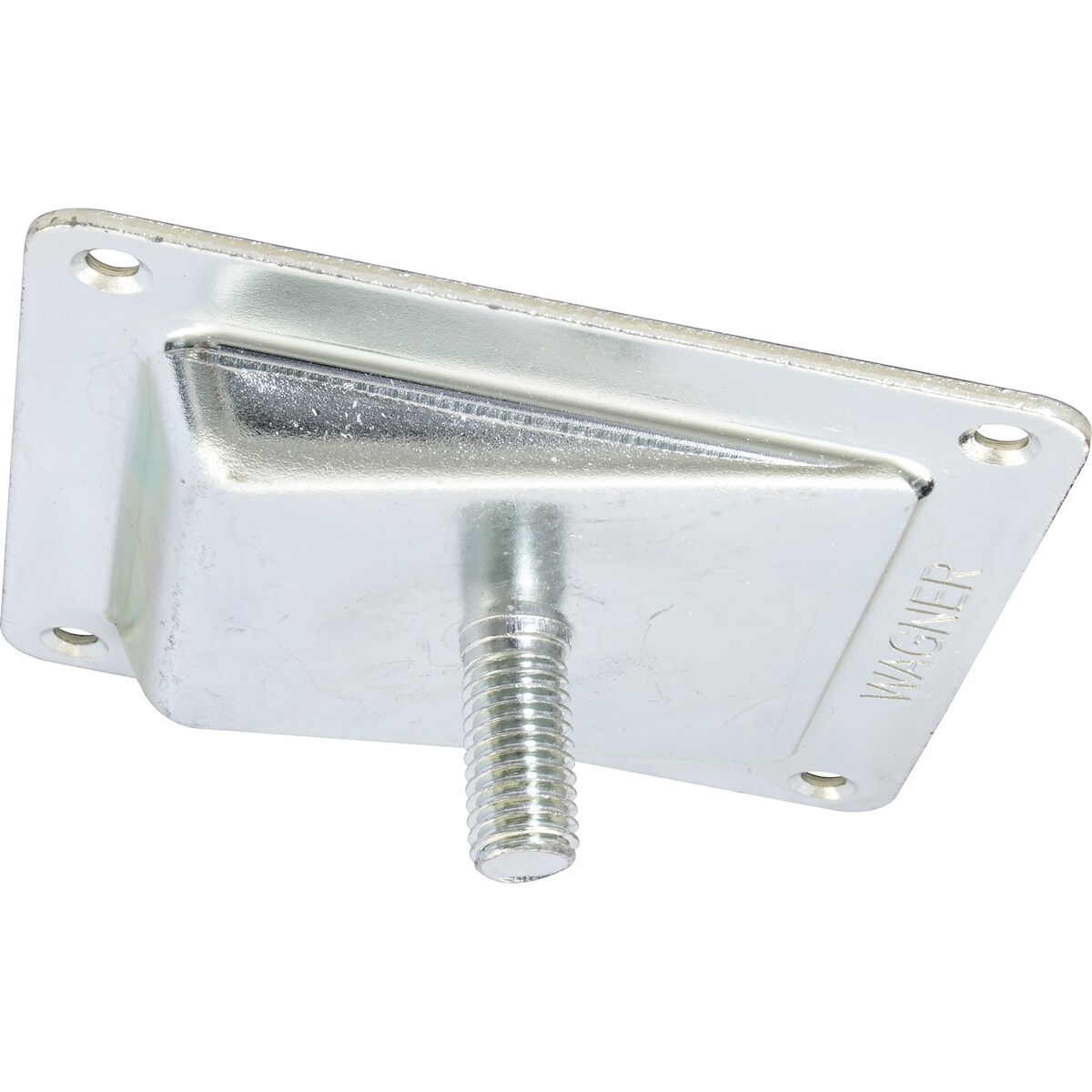 WAGNER Anschraubplatte SCHRÄG mit TENO kombinierbar - 90 x 88 x 25 mm, Gewinde M10 x 21 mm, Neigung 10°, Stahl- 12395101 Image