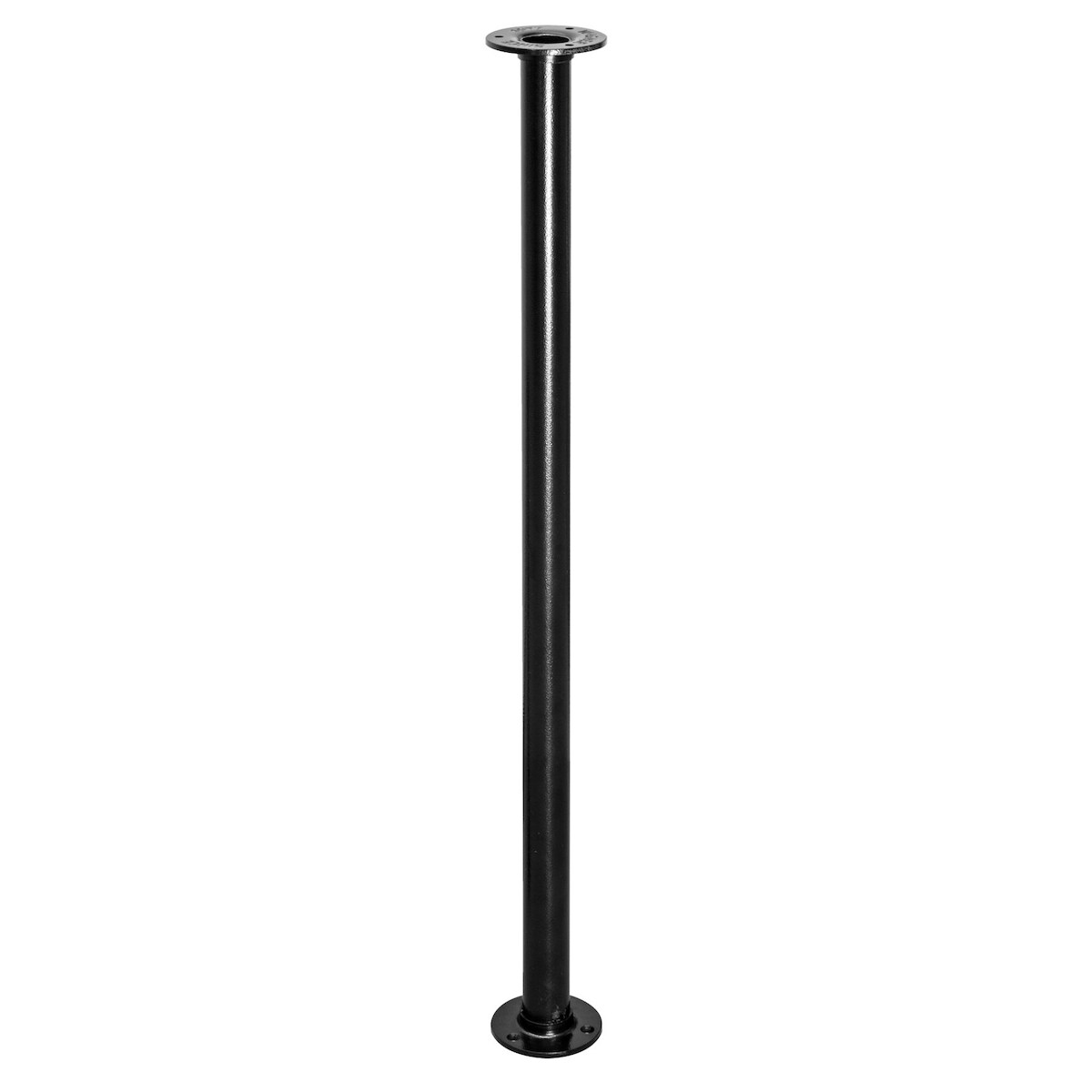 WAGNER Möbelbein/Tischbein/Möbelfuß INDUSTRIAL PIPE - Ø 30 x 710 mm, 2 Anschraubplatten Ø 75 mm, Stahl schwarz- 12507101 Image